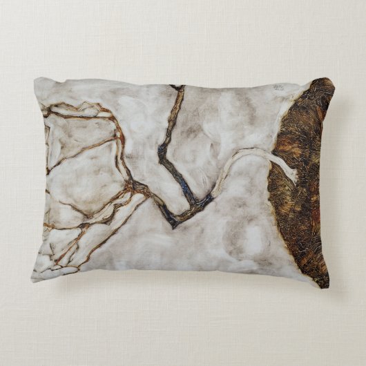 Egon Schieleによる晩秋の小さな木 アクセントクッション (裏面)