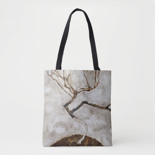 Egon Schieleによる晩秋の小さな木 トートバッグ (正面)