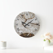 Egon Schieleによる晩秋の小さな木 ラージ壁時計 (ホーム)