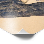 Egon Schieleによる膝を曲げた着座女性 フォトプリント (角)