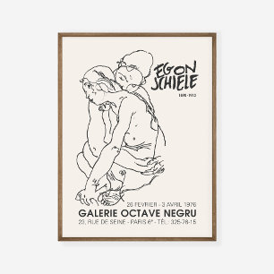 Egon Schiele座席女性美術展ポスター ポスター
