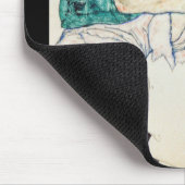 Egon Schiele膝を曲げた着座女性 マウスパッド (コーナー)