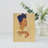 Egon Schiele自画像はがき ポストカード (スタンド正面)