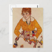 Egon Schiele – アーティストの妻のポートレート ポストカード (正面/裏面)