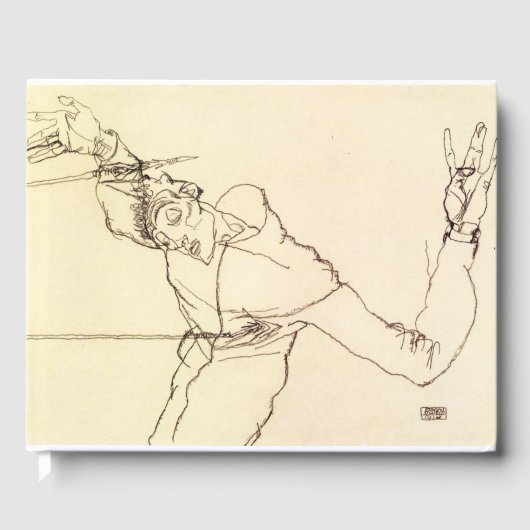 Egon Schiele – セルフポートレイトAs St Sebastian ゲストブック (正面)
