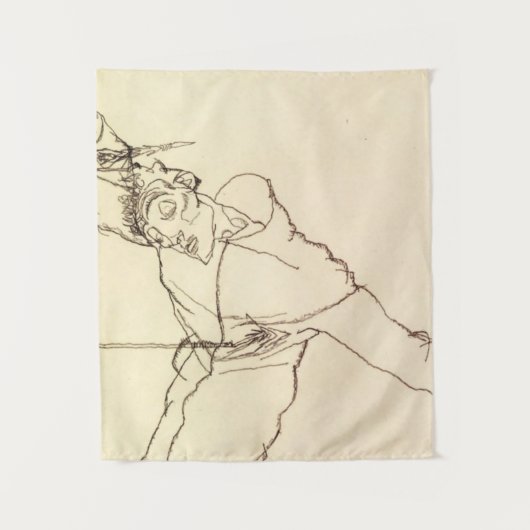 Egon Schiele – セルフポートレイトAs St Sebastian タペストリー (正面)