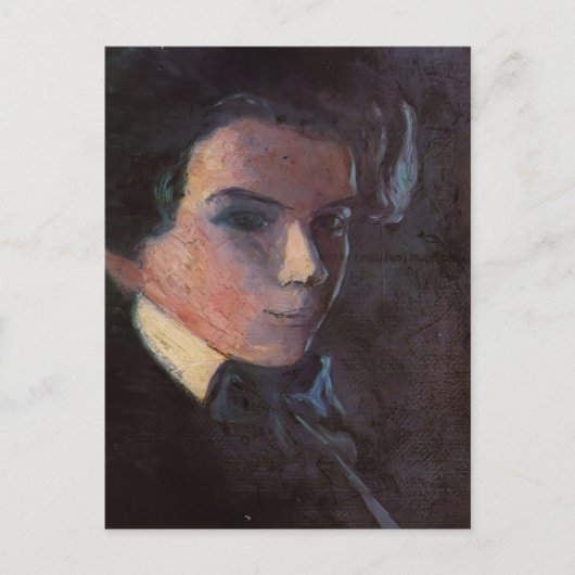 Egon Schiele – セルフポートレート、右向き ポストカード (正面)
