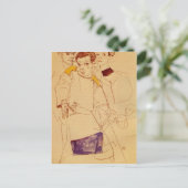 Egon Schiele – トリプルセルフポートレート ポストカード (スタンド正面)