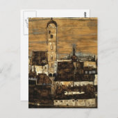 Egon Schiele – ドナウの上のシュタイン、Kreuzberg ポストカード (正面/裏面)