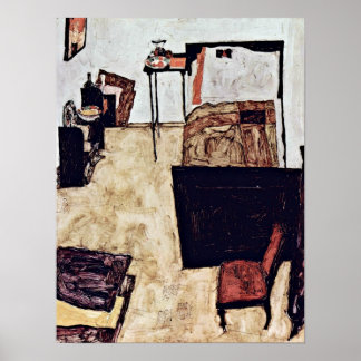 Egon Schiele – ニューレンバッハに住むSchiele ポスター