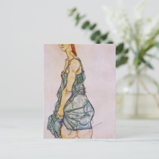 Egon Schiele – 直立女性 ポストカード (スタンド正面)