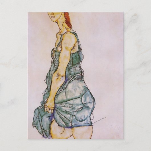 Egon Schiele – 直立女性 ポストカード (正面)
