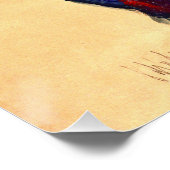 Egon Schiele – 眼瞼を引いたセルフポートレート ポスター (コーナー)