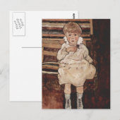 Egon Schiele – 着席した子供 ポストカード (正面/裏面)