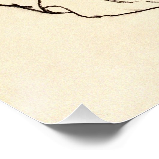 Egon Schiele – 着座女性 ポスター (コーナー)