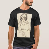 Egon Schiele – 着座女性 Tシャツ (正面)