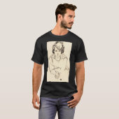Egon Schiele – 着座女性 Tシャツ (正面フル)