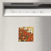 Egon Schiele 絵画's, Field of Flowers マグネット (インサイチュ (食洗機))