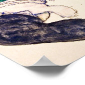 Egon Schiele – 脚を上げて座る女描性 ポスター (角)