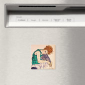 Egon Schiele – 脚を上げて座る女描性 マグネット (インサイチュ (食洗機))