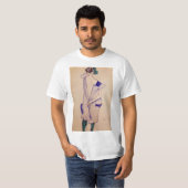 Egon Schiele – 青いドレスを着たスタンディングガール Tシャツ (正面フル)