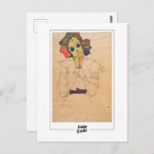 Egon Schiele #190-2 -ファインアート ポストカード (正面/裏面)