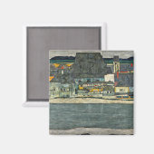 Egon Schiele casas junto al rio ciudad vieja. マグネット (正面/裏面)