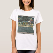 Egon Schiele casas junto al rio ciudad vieja. Tシャツ (正面)