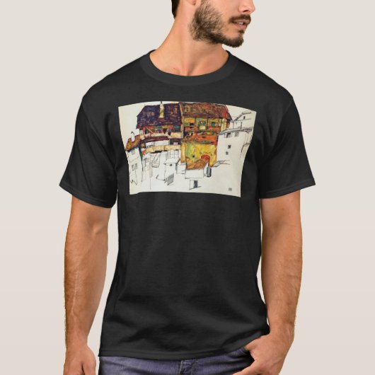 Egon Schiele - Old houses in Krumau 1914 Classic T Tシャツ (正面)
