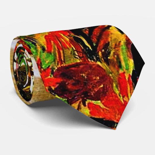 Egon Schiele painting, Field of Flowers ネクタイ (ロール)