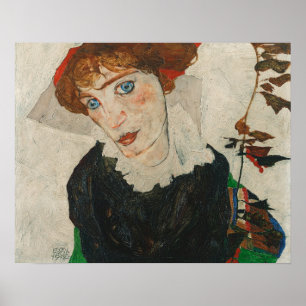 Egon Schiele Portrait of Wally Neuzil ポスター