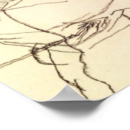 Egon Schiele- Self Portrait As St Sebastian ポスター (角)