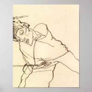 Egon Schiele- Self Portrait As St Sebastian ポスター
