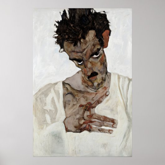 Egon Schiele Self-Portrait Poster Expressionism ポスター (正面)