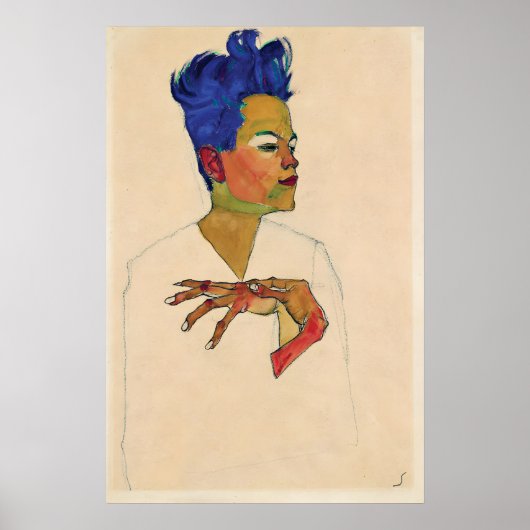 Egon Schiele Self Portrait Print Expressionism ポスター (正面)