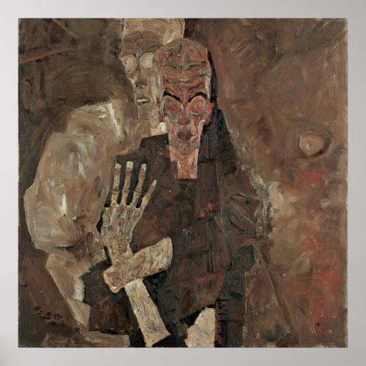 Egon Schiele Self-Seer II (Death and Man) ポスター (正面)