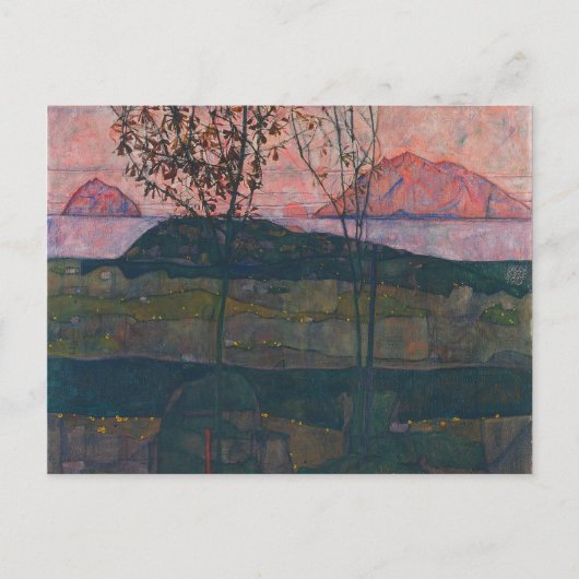 Egon Schiele - Setting Sun ポストカード (正面)