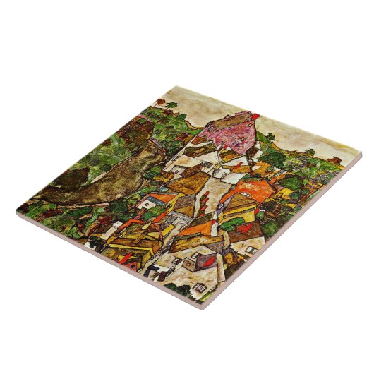 Egon Schiele - Stein on the Danube タイル (側面)