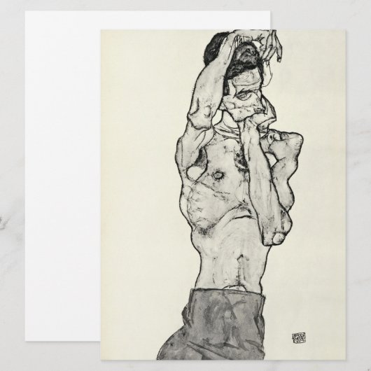 Egon Schiele - Zeichnungen II. シーズンカード (正面/裏面)