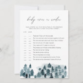 EGRET石板ブルーパインズオーバーまたはベビーゲーム 招待状 (正面)