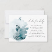 EGRET石板ブルーパイン赤ちゃんシャワーベビー本 招待状 (正面)