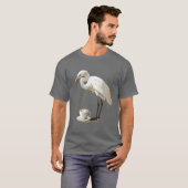Egret Birdの少年の家族 Tシャツ (正面フル)