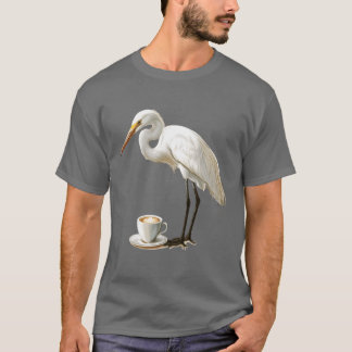 Egret Birdの少年の家族 Tシャツ