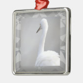 Egret Bird Photo Ornament  メタルオーナメント (左)