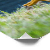 Egret Bird Wall Art Minimalist Nature Coastal ポスター (コーナー)