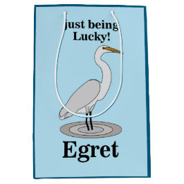 Egret Lucky Bird ミディアムペーパーバッグ
