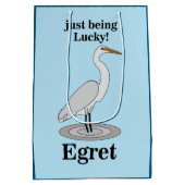 Egret Lucky Bird ミディアムペーパーバッグ (裏面)