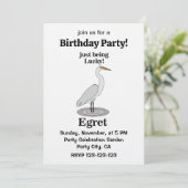 Egret Lucky Bird Birthday Party 招待状 (スタンド正面)