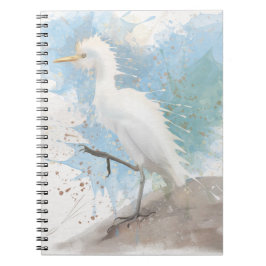 Egret watercolor  ノートブック
