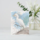 Egret watercolor  ポストカード (スタンド正面)